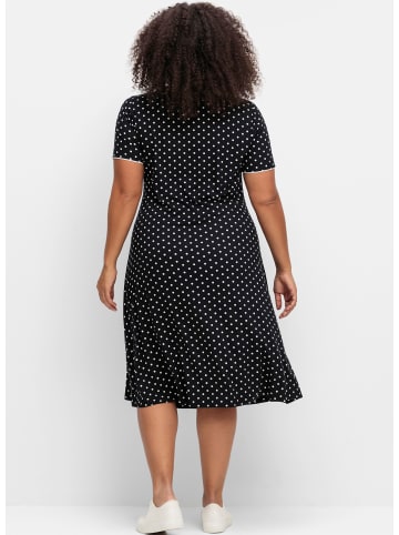 sheego by Joe Browns Jerseykleid in schwarz-gemustert