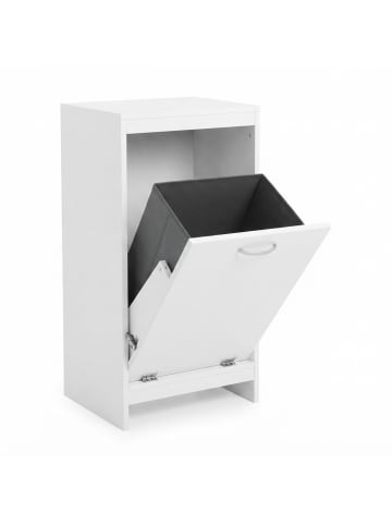 relaxdays Wäscheschrank in Weiß - (B)40 x (H)90 x (T)35 cm