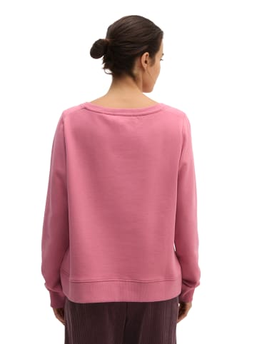 Marc O'Polo Sweatshirt relaxed garment-dyed in Berry Rose
