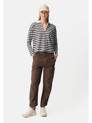 Camel Active Langarmshirt mit Brusttasche in Braun