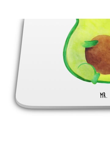 Mr. & Mrs. Panda Untersetzer für Gläser Avocado Party ohne Spruch in Weiß