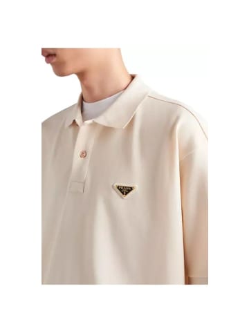 PRADA Cotton Polo Shirt Beige
