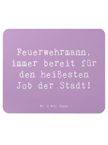 Mr. & Mrs. Panda Mouse Pad Spruch Feuerwehrmann Held mit Spruch in Lavendeltraum