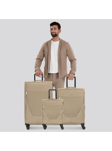 Stratic taska 4-Rollen Kofferset 3tlg. mit Dehnfalte in taupe