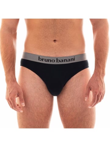 Bruno Banani Slip 2er Pack in Schwarz/Grau