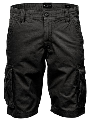 Amaci&Sons Cargoshorts SAUGET in Schwarz