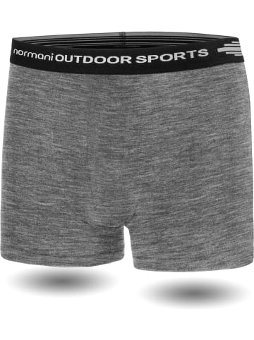 Normani Outdoor Sports 2er Pack Herren Merino Boxershorts Unterhose in Grau