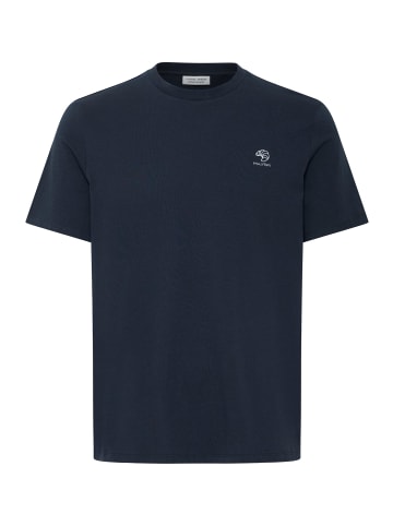 CASUAL FRIDAY Unifarbenes Kurzarm T-Shirt Rundhals Regular Fit in Dunkelblau