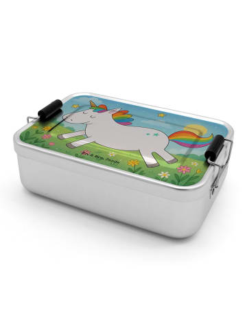 Mr. & Mrs. Panda Metall Brotdose Einhorn Happy Design ohne Spruch in Weiß