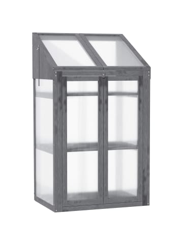 Outsunny Gewächshaus 70L x 50B x 120H cm Grau