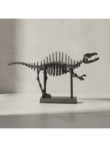 KADIMA DESIGN Dekofigur T-Rex Aluminium Dino Statue 62 cm mit Sockel,