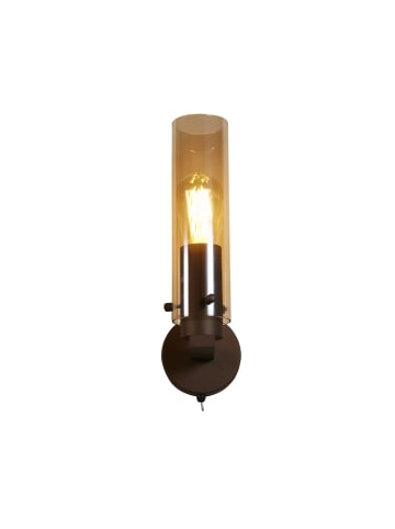 Licht-Erlebnisse Wandlampe (B)10 x (H)34.5 cm in Mokka Bernstein