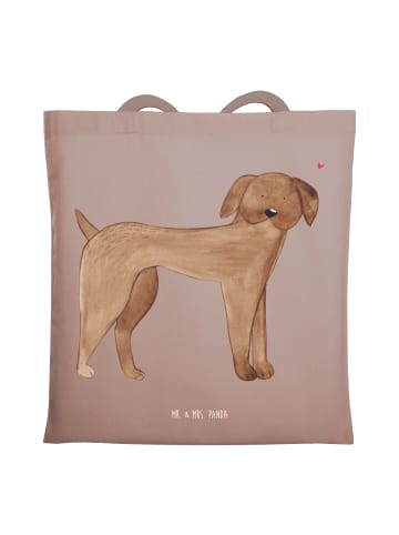 Mr. & Mrs. Panda Tote Bag Hund Dogge ohne Spruch in Braun Pastell