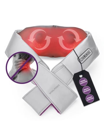 MAXXMEE VITALmaxx Shiatsu-Massagegerät mit Knet- & Druckmassage, Wärme & Halteschlaufe