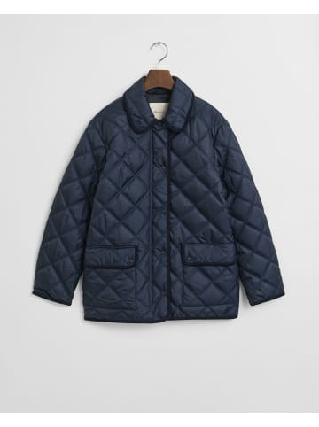 Gant Steppjacke mit Cordbesatz in Evening Blue