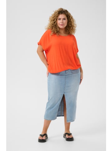 KAFFE curve Kurzarm-Bluse KCami in Grenadine