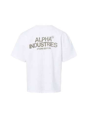 Alpha Industries T-Shirt Studio Waffle in weiß