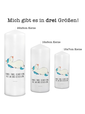 Mr. & Mrs. Panda Kerze Einhorn Sekretärin ohne Spruch in Weiß