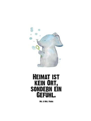 Mr. & Mrs. Panda Edelstahlflasche Elefant Seifenblasen mit Spruch in Weiß