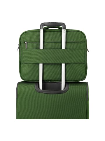 travelite Cubis Flugumhänger 40 cm Laptopfach mit Dehnfalte green