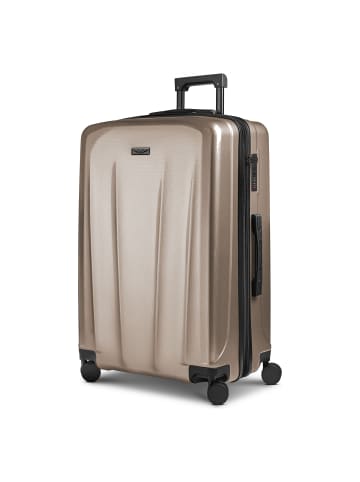 Police New York 4 Rollen Trolley L 72 cm mit Dehnfalte in champagner