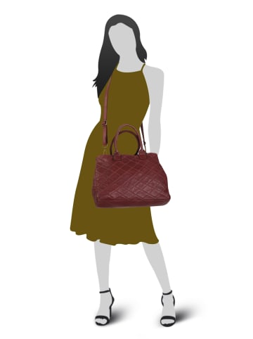 Samantha Look Handtasche echt Leder in bordeaux