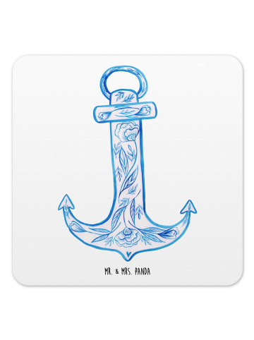 Mr. & Mrs. Panda Tischuntersetzer Anker Blau ohne Spruch in Weiß