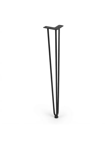relaxdays 4x Tischbein Hairpin in Schwarz - (H)71 cm