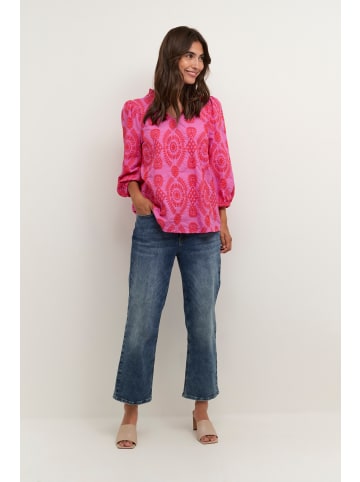 CULTURE Kurzarm-Bluse CUtia Casual fit in Fuchsia Pink