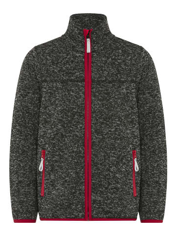 H.I.S. Fleecejacke in schwarz meliert