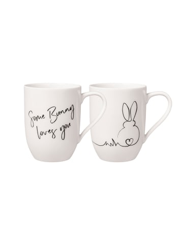 Villeroy & Boch 2er Set Kaffeebecher Ostern Statement 280 ml in weiß