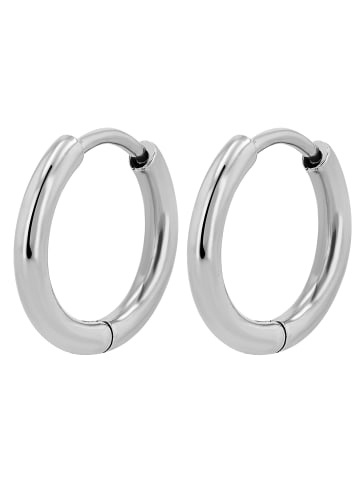 Adeliás Unisex Ohrringe – Klappcreole aus Titan in silber