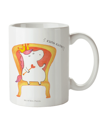 Mr. & Mrs. Panda Kaffeetasse Einhorn König ohne Spruch in Weiß