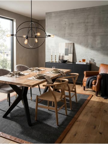 KADIMA DESIGN Esszimmertisch 180x90x76 cm Massivholz Metall Esstisch