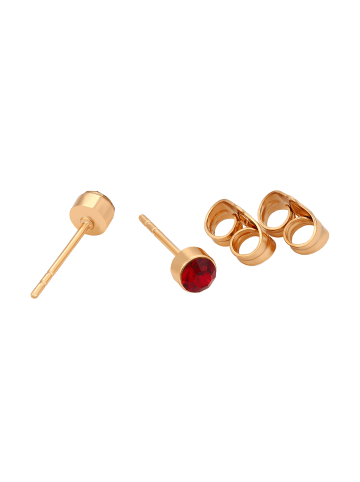 faina Women Stud Earrings in Rose Gold Red