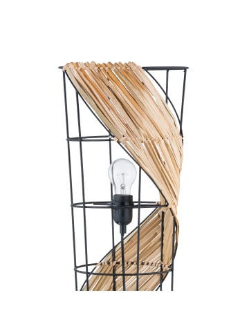 home24 Stehleuchte Vadum in Schwarz / Braun