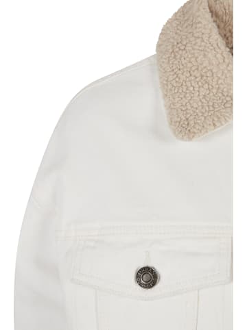 Urban Classics Urban Classics Damen Ladies Oversized Sherpa Denim Jacket in offwhite raw