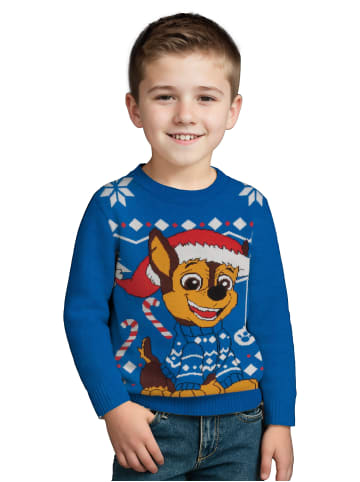 Paw Patrol Paw Patrol Winterpullover Chase Winter Strick Pullover Ugly Sweater in blau