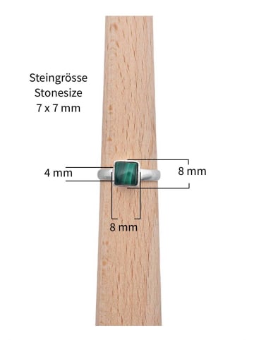 mantraroma 925er Silber - Ringe mit Malachit