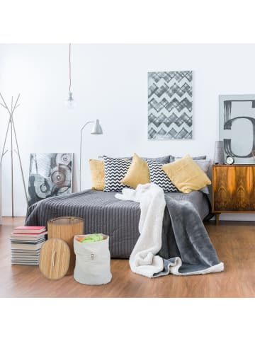 relaxdays Wäschekorb in Natur - (B)42 x (H)55 x (T)32 cm