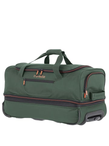 travelite Basics - Rollenreisetasche 51/64L 55 cm erw. (bordeaux) in dunkelgrün