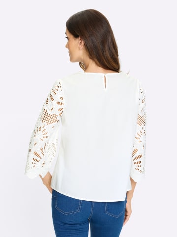 Heine Spitzen-Bluse in ecru