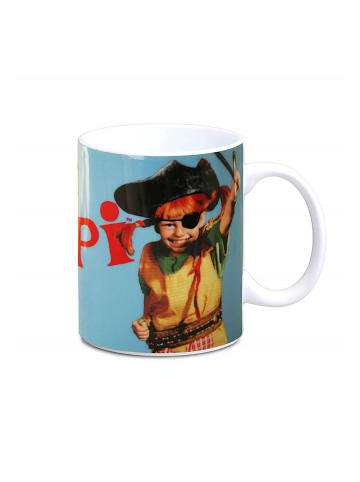 Logoshirt Tasse Pippi Langstrumpf - Pirat in blau