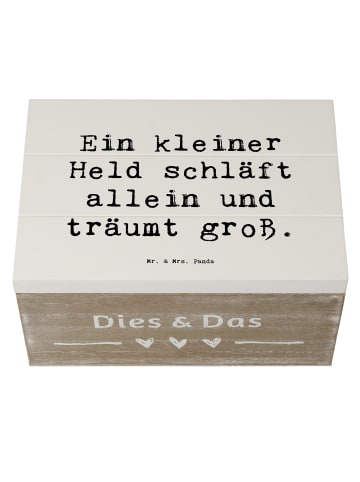 Mr. & Mrs. Panda Schatzkiste Spruch Alleine schlafen lernen mit ... in Weiß
