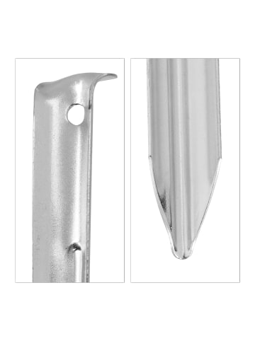 relaxdays 25 x Zeltheringe in Silber