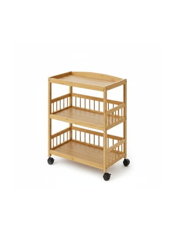 relaxdays Küchenwagen in Natur - (B)53 x (H)80 x (T)30 cm