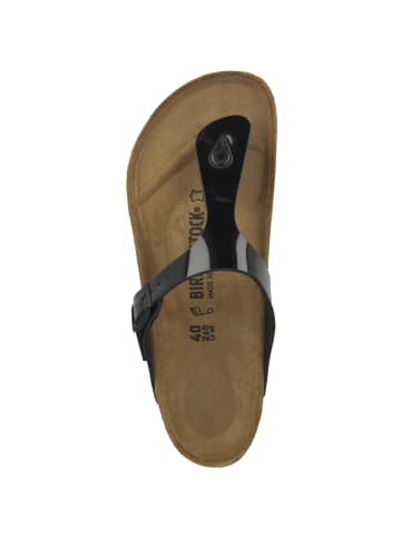 Birkenstock Zehensandale Gizeh Birko-Flor Lack normal in schwarz