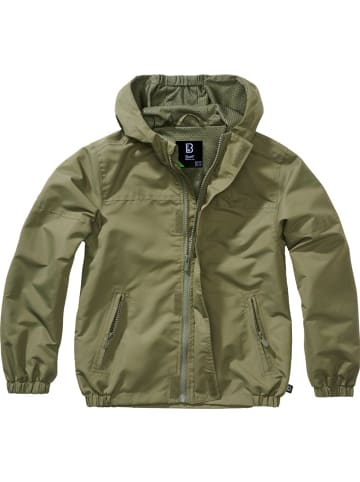 Brandit Kinder Funktionsjacke "Kids Summer Frontzip Windbreaker" in Grün