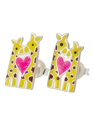 schmuck23 Ohrringe 925 Silber Giraffe in Gelb