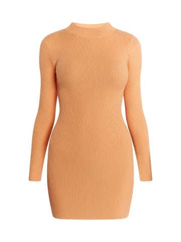 myMo Damen Strickkleid Mini in Orange